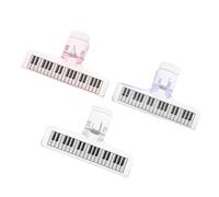 Abaodam 3pcs Transparent Acrylic Music Book Clips for Piano Sheet Holders Secure Page Holders for Students and Professionals Lightweight Portable Musical Accessories with Artistic Design