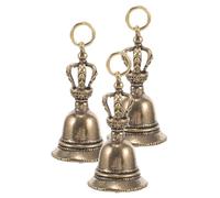 Abaodam 3pcs Vintage Brass Bells for DIY Crafts, Small Hanging Bells Not Easily Deformed Or Broken, Golden Decorative Charms for Christmas Crafting