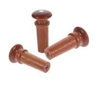 Abaodam 3pcs Violin Tail Endpin Replacement Set 4/4 4/3 Size Red Date Wood Violin Tailpiece Pins Fish-eye Design for Repair and Accessories