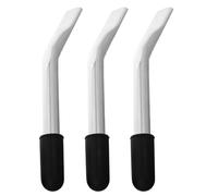 Abaodam 3pcs Wheelchair Brake Extension Handles Extended Wheelchair Handles Iron Curved Brake Lever Extenders Black Cap White 210 Bent Tube and Transport Chair