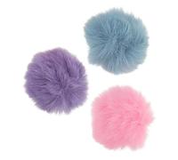 Abaodam 3pcs Windproof Furry Lapel Mic Covers for 0.5-1.2cm Microphones, Soft Clip-on Microphone Windscreens for Outdoor Recording, Streaming, Interview and Vlogging - Purple, Light Sky, Pink