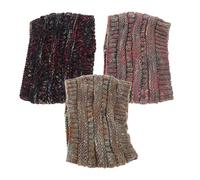 Abaodam 3pcs Women’s Knitted Warm Headbands with Fleece Lining, Stretchy Ear Warmer Headband Set in Black, Light Grey, Dark Grey for Cold Weather Outdoor Sports and Festivals