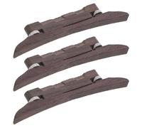 Abaodam 3pcs Wood Mandolin Bridge Set with Adjustable String Height Acoustic Mandolin Bridge Replacement Parts for Musical Instruments Repair