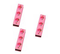 Abaodam 3pcs Wooden Harmonica Music Instrument for Boys and Girls Design Educational Toy for Beginners for Developing Musical Skills and Creativity Random Color