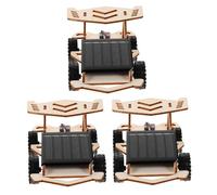 Abaodam 3Set Solar Powered Car Kit DIY Stem Building with Educational Science Experiment Creative Solar Car Model for Interaction and Mechanical Learning