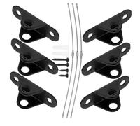 Abaodam 3sets Furniture Anchors Adjustable Anti-tip Secure Straps Stainless Steel Furniture Safety Anchors for Bookshelves Cabinets and Wardrobes Black