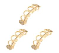 Abaodam 3sets Gold Hip Hop Teeth Grill Fake Tooth Crown with Hollow Micro Zirconia Design Halloween Party Costume Accessory for Men and Women