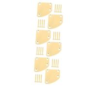 Abaodam 3sets Replace Guitar Bass Neck Plate Metal Neck Strength Plate Screws for Easy Assembly 2pcs*3