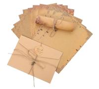 Abaodam 3sets Vintage Letter Writing Paper and Envelope Lightweight Parchment Paper for Personal Letters Festival Supplies Gift for Family and Friends