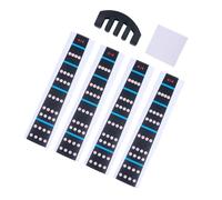 Abaodam 4/4 Violin Fingerboard Sticker Set with Non-adhesive Finger Guide, Dark Blue Note Position Markers, Practice Mute, and Cleaning Cloth for Beginner Violin Practice Random Color