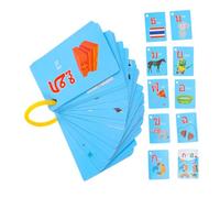 Abaodam 4 Boxes Thai Vocabulary Flash Cards for 180pcs Bilingual Phonetic Learning Materials Early Educational for Preschool and School