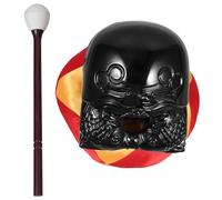 Abaodam 4-inch Temple Block Set for Buddhist Chanting with Cushion and Striker, Synthetic Imitation Woodblock Muyu for Meditation and Religious Practice