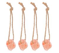 Abaodam 4 Pack Pink Salt Lick Blocks, Natural Mineral Rock Salt Block for Deer, Horses, Goats And Rabbits, Animal Treats for Farm And Stable