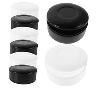 Abaodam 4 Pairs Go Chess Storage Box with Flat Round Design Plastic Organizer for Black White Chess Pieces Space Efficient Container for Board Game Accessories Safe and Portable Case for