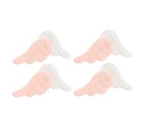 Abaodam 4 Pairs Plush Angel Wing Hair Clips for Little and Babies, Non Slip with Good Grip, Easy to Clip White Hair Accessories for Party and Photography Random Color
