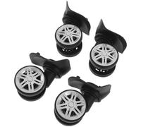 Abaodam 4 Pairs Silent Suitcase Wheel Replacement, Heavy Duty Double Row Universal Trolley Spare Wheels with Screws for Travel Luggage Repair