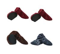 Abaodam 4 Pairs Thickened Shoe Covers Non-slip Sole Feet Covers for Household and Dorm Use Crystal Material with Wear-resistant Design Random Color Random Color