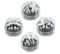 Abaodam 4 Pairs Vampire Fangs Halloween Costume Teeth Caps Set, Realistic Werewolf Fangs Dentures in 13mm, 15mm, 17mm, 19mm Sizes for Party Cosplay and Scary Dress-up