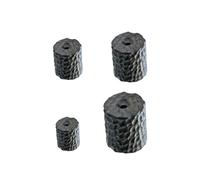 Abaodam 4 Pcs Carved Ebony Tube Beads with Mini Hole for String, Natural Wood Craft Beads for Bracelet and Keychain Making, Creative DIY Jewellery Accessories for Home Decoration