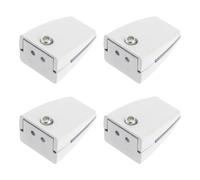 Abaodam 4 Pcs Desk Partition Support Clamps in White Aluminium Alloy with Simple Operation and Creative Appearance, Suitable for Council Chamber and Meeting Rooms