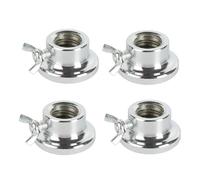 Abaodam 4 Pcs Double Security Barbell Lock Collars 2.5Cm Six-Sided Dumbbell Nuts with Buckle for Gym Equipment Home Workout Strength