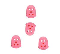 Abaodam 4 Pcs Pink Silicone Guitar Finger Protectors for Mandolin and Guitar Tear-resistant Easy to Put and Take off Finger Caps for Men and Children or Ukulele