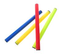 Abaodam 4 Pcs Plastic Relay for Track and Field Relay Races Lightweight Running Tools with Smooth Rolled Edge Easy to Pass and Competition Random Color