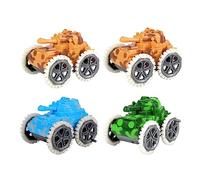 Abaodam 4 Pcs Pull-back Plastic Tank for Four-wheel Model Cars Educational Sliding Plaything Safe Moderate for Boys