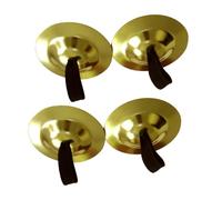 Abaodam 4 Pcs Pure Copper Finger Cymbals Set, Mini Percussion Instruments for Belly Dance, Lightweight Dancing Props for Music Parties and Performances