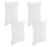 Abaodam 4 Pcs Stainless Steel Guitar Luthier Tools Set Fingerboard Radius Gauge Fretboard Measuring Ruler for Electric Bass Acoustic Guitar Setup with Smooth Polished Edges Portable