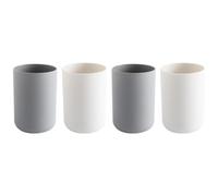 Abaodam 4 PCS Toothbrush Cup 300ML White PP Vanity Countertop Cup Reusable for Bathroom Use