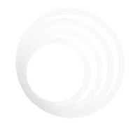 Abaodam 4-piece Snare Drum Mute Kit White 10/12/14/16 Inch Delicate Sound Dampener for Silent Practice and Home Use Percussion Accessory