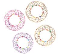Abaodam 4 Pieces Assorted Enchanted Flower Baskets with 36 Transformations, Flexible Iron Ring for and Adults, Educational Stress Spherical Flower Basket Set for Tricks and Play Random