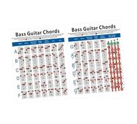 Abaodam 4 String Electric Bass Guitar Chord Chart Exercise Diagram with Chords in Standard Western Keys for Beginners and Music Practice