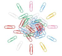 Abaodam 400pcs Colored Paper Clips 28mm Plastic Coated Secure Clamping Easy Maneuverability for Office Creative Projects Files and Documents