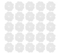 Abaodam 40pcs 15mm White Jade Petal Design Czech Glass Crystal Beads DIY Antique Hairpin Materials Spacer Beads for Jewelry Making and Floral Craft Decorations