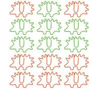 Abaodam 40pcs Colorful Metal Hedgehog Paper Clips, 20 Green + 20 Orange, Small Unique Creative Paper Clamps for Document Organization and Office School Use