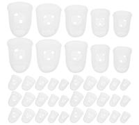 Abaodam 40pcs Guitar Fingertip Protectors Silicone Finger Covers 5 Sizes Non-slip Breathable Finger Cots for Ukulele Banjo Mandolin String Instrument Practice