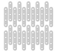 Abaodam 40pcs Heavy Duty Stainless Steel Corner Brackets 77mm with 18/24mm Hole Spacing, Seamless Connection and Effortless Installation for Furniture Assembly and Kitchens