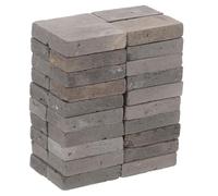 Abaodam 40pcs Mini Bricks for Landscaping, Grey Miniature Wall Brick Model for Crafts, Realistic Tiny Clay Blocks for Diy Dollhouse & Mini Garden Landscaping Accessories