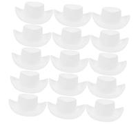 Abaodam 40pcs Miniature Cowboy Cowgirl Hats Doll Hat Accessories for Dress Up DIY Crafts Compact Lightweight White for Western Themed Celebrations
