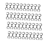 Abaodam 40pcs Trekking Pole Clips Double Rod Buckle Portable Hiking Stick Holder for Outdoor Camping Plastic Walking Stick Accessories with Fit and Stable Support