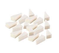 Abaodam 40pcs White Wedge Makeup Sponges for Makeup Application and Manicure, Easy to Hold Cosmetic Puff Sponges for Setting Powder and Blending Foundation