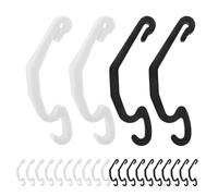Abaodam 40pcs Wire Cage Buckle Clips and Small Animal Cage Latches for Rabbit Cages Lightweight White and Black Edge Connectors for DIY Assembly