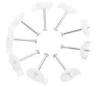 Abaodam 45pcs White Abs Wall Nails for Wall Fixing with Easy Installation and Secure Hold for Fabrics and Window Screens in Stages and Schools
