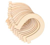 Abaodam 48pcs Horseshoe Shaped Wooden Slices for Hand-Painted Crafts, Blank Wood Chips for Graffiti Art and Holiday Decorations, DIY Unfinished Wood Pieces for Creative Projects