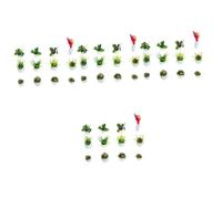 Abaodam 48pcs Miniature Garden Accessories Fairies Artificial Potted Plant Decor Mini House Ornament