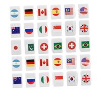 Abaodam 48pcs National Flag Mahjong Game Set Fun Tile Blocks for Family Gatherings and Parties User-friendly Design for Skill Levels Construction for Enjoyment