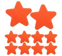 Abaodam 48pcs Orange Star Shape Floor Stickers for Classroom Use, Nylon and Polyester Material, Guidance Sustainable Reuse for Preschool Activities and Group Sitting