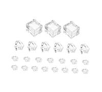 Abaodam 48pcs Simulated Ice Props Fake Ice Cubes Reusable Acrylic Blocks for Home Bar Drinks Shop Photo Props for Crushed Rocks